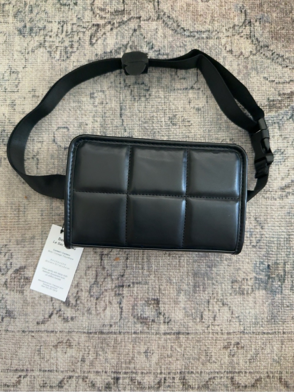 Amanda Uprichard Black Quilted Belt Bag NWT $69